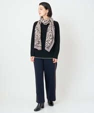 PF3AD14130 GEORGES RECH(小さいサイズ)(メゾン ドゥ サンク) レオパードウールストール ライトグレー系