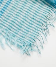 PF3GD24090 GEORGES RECH(小さいサイズ)(メゾン ドゥ サンク) コットンリネンチェックストール ブルー