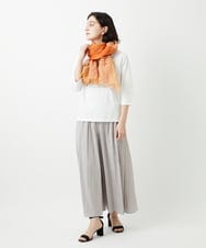 PF3GD24090 GEORGES RECH(小さいサイズ)(メゾン ドゥ サンク) コットンリネンチェックストール ブルー