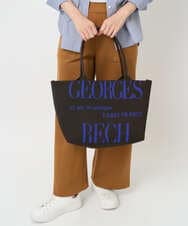 PF5AD01150 GEORGES RECH(小さいサイズ)(メゾン ドゥ サンク) ロゴニットトートバッグ ブラウン系