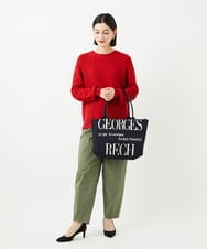 PF5AD01150 GEORGES RECH(小さいサイズ)(メゾン ドゥ サンク) ロゴニットトートバッグ ブラウン系