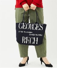 PF5AD01150 GEORGES RECH(小さいサイズ)(メゾン ドゥ サンク) ロゴニットトートバッグ ブラック系
