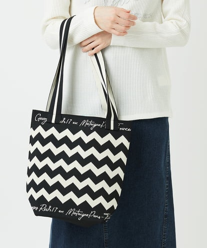 PF5EE10098  ジャガードニットトートバッグ