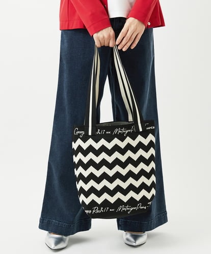 PF5EE10098  ジャガードニットトートバッグ