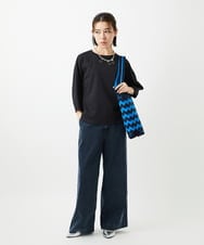 PF5EE10098 GEORGES RECH(小さいサイズ)(メゾン ドゥ サンク) ジャガードニットトートバッグ ブラック