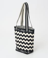 PF5EE10098 GEORGES RECH(小さいサイズ)(メゾン ドゥ サンク) ジャガードニットトートバッグ ブラック