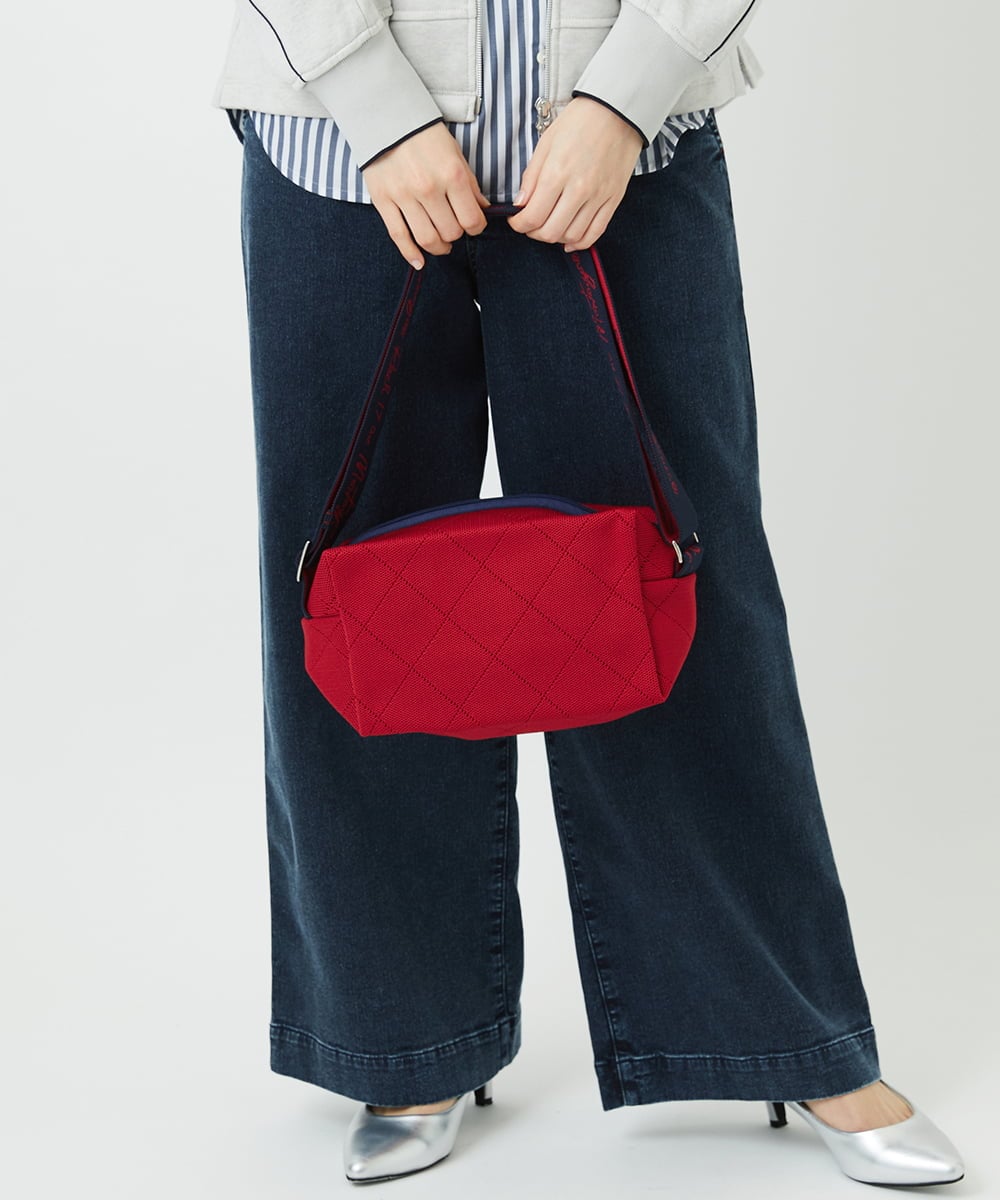 PF5EE11098 GEORGES RECH(小さいサイズ)(メゾン ドゥ サンク) ニットショルダースクエアバッグ レッド