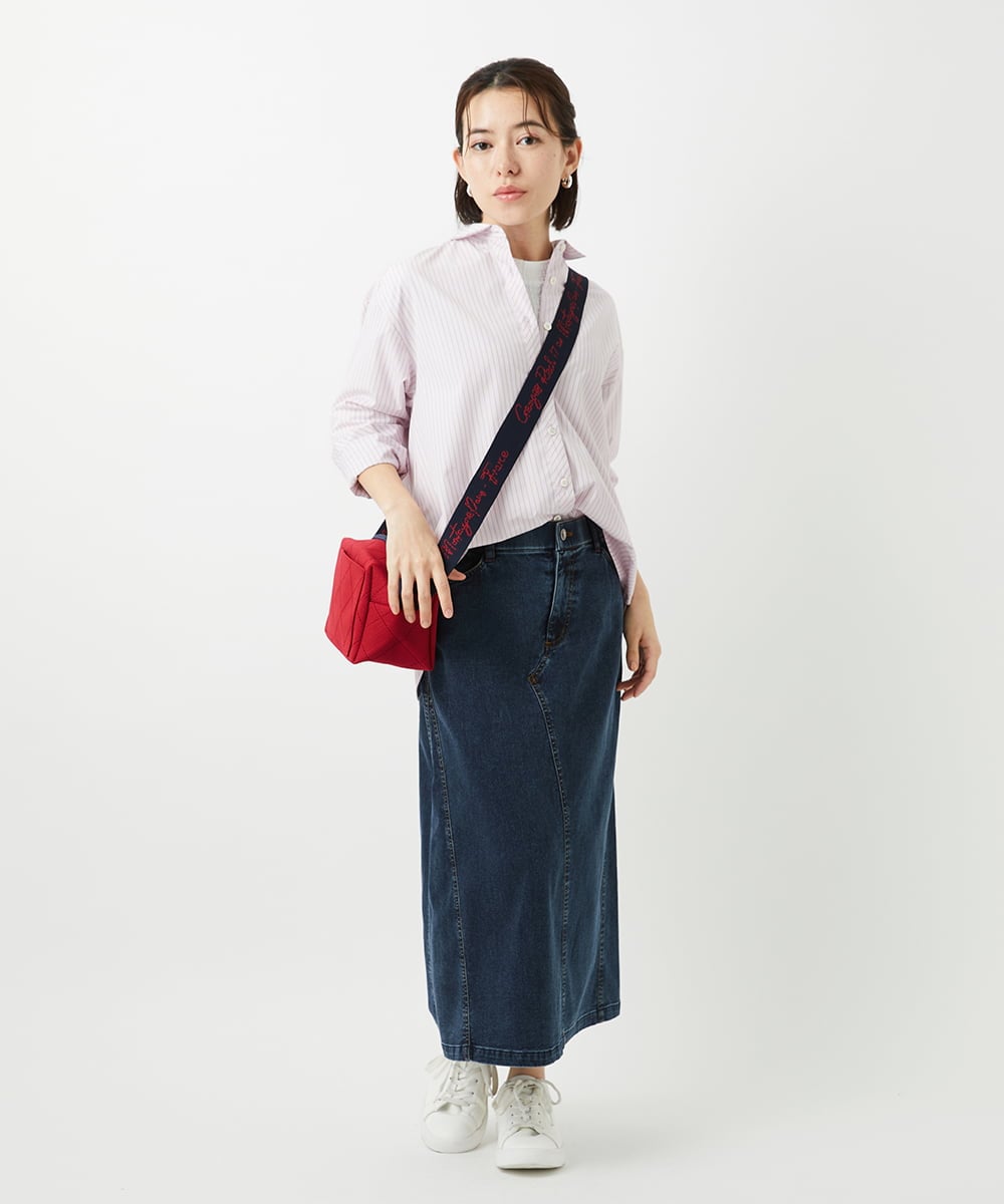 PF5EE11098 GEORGES RECH(小さいサイズ)(メゾン ドゥ サンク) ニットショルダースクエアバッグ レッド