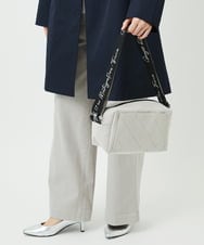 PF5EE11098 GEORGES RECH(小さいサイズ)(メゾン ドゥ サンク) ニットショルダースクエアバッグ ライトグレー