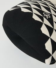 PF5GA38098 GEORGES RECH(小さいサイズ)(メゾン ドゥ サンク) 幾何プリントニットバッグ ネイビー系