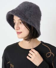 PFYAD13090 GEORGES RECH(小さいサイズ)(メゾン ドゥ サンク) シャギーバケットハット ダークグレー