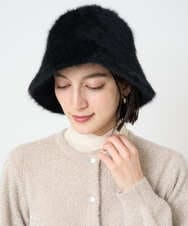 PFYAD13090 GEORGES RECH(小さいサイズ)(メゾン ドゥ サンク) シャギーバケットハット ブラック