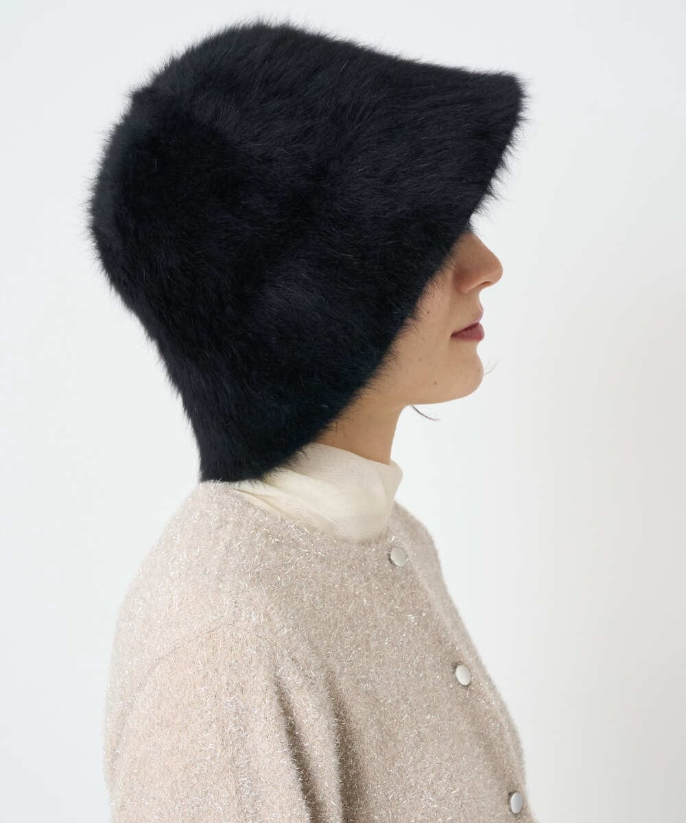 PFYAD13090 GEORGES RECH(小さいサイズ)(メゾン ドゥ サンク) シャギーバケットハット ブラック