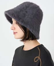 PFYAD13090 GEORGES RECH(小さいサイズ)(メゾン ドゥ サンク) シャギーバケットハット ブラック