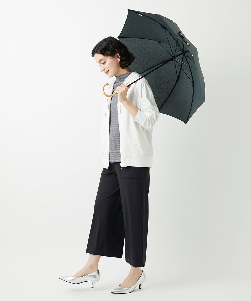 PFYGD30100 GEORGES RECH(小さいサイズ)(メゾン ドゥ サンク) [防水/撥水/晴雨兼用]バンブーロゴ刺繍日傘 カーキ