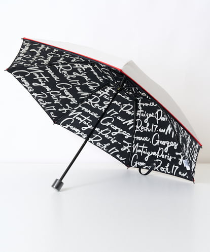 Maison de CINQ(メゾン ドゥ サンク) [晴雨兼用]ロゴ配色パイピング折り畳み傘 アイボリー/白 36