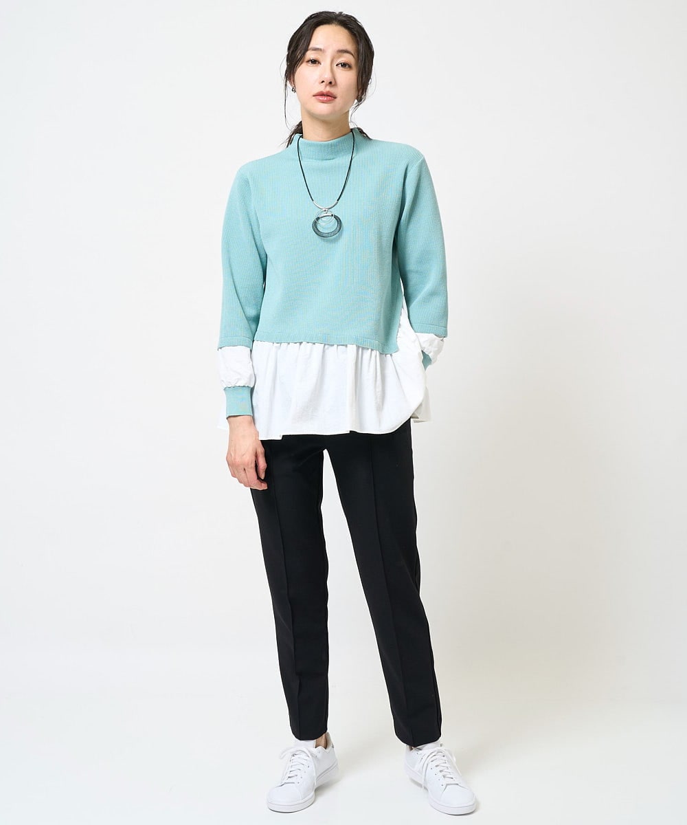 PG2EB11098 GEORGES RECH(ジョルジュ・レッシュ)  [日本製]パイプメッシュシアーネックレス ブラック