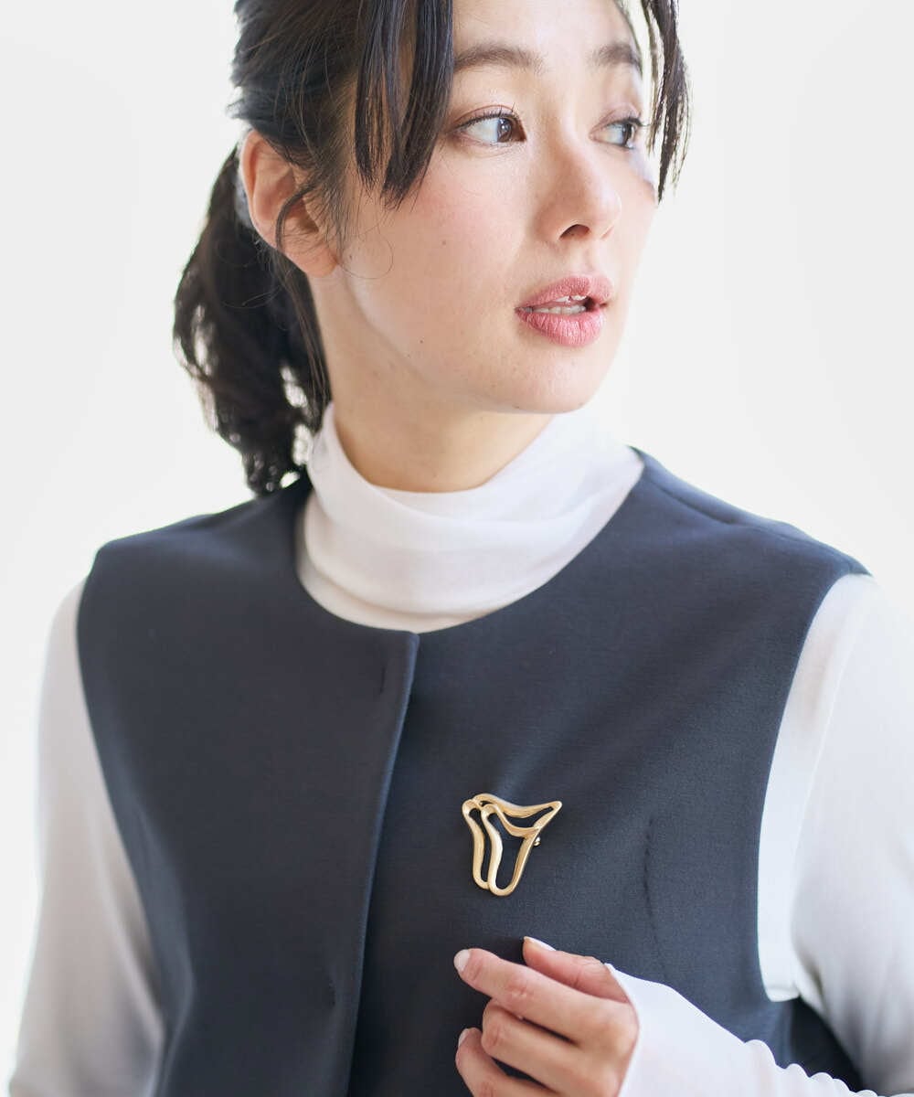 PG2EE02058 GEORGES RECH(ジョルジュ・レッシュ)  [日本製]ウェーブブローチ シルバー