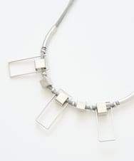 PG2EE04098 GEORGES RECH(ジョルジュ・レッシュ)  [日本製]スクエアパーツコンビメタルチョーカー ライトグレー