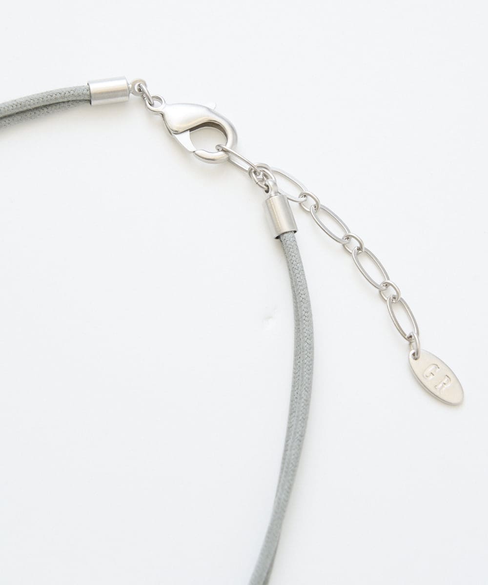 PG2EE04098 GEORGES RECH(ジョルジュ・レッシュ)  [日本製]スクエアパーツコンビメタルチョーカー ライトグレー