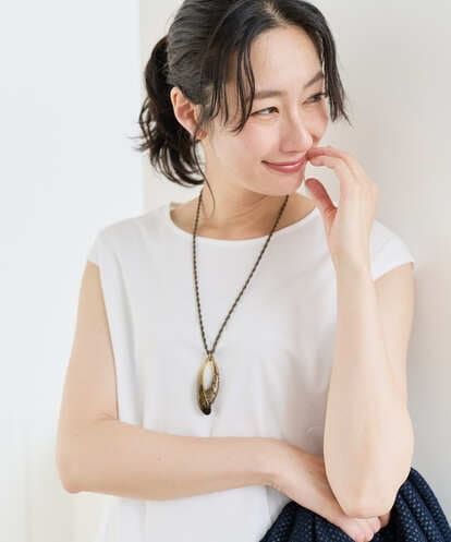 PG2EE05110 GEORGES RECH [日本製]ベッコウグラデーションクリアネックレス