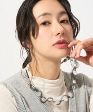 PG2GD20110 GEORGES RECH(ジョルジュ・レッシュ)  [日本製]シアーメッシュウェーブネックレス ブラック