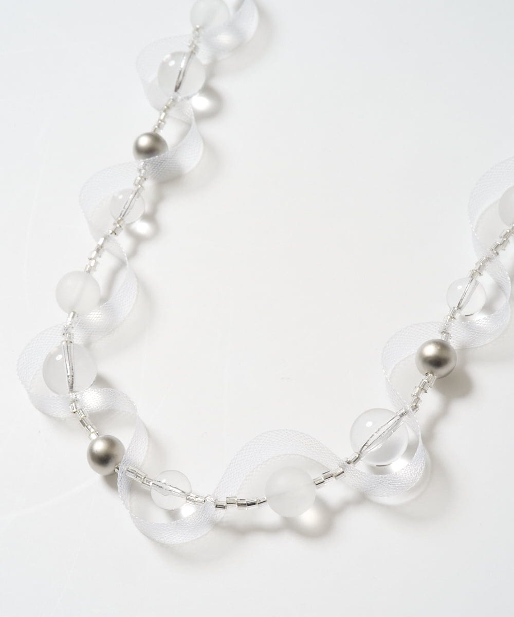 PG2GD20110 GEORGES RECH(ジョルジュ・レッシュ)  [日本製]シアーメッシュウェーブネックレス ブラック