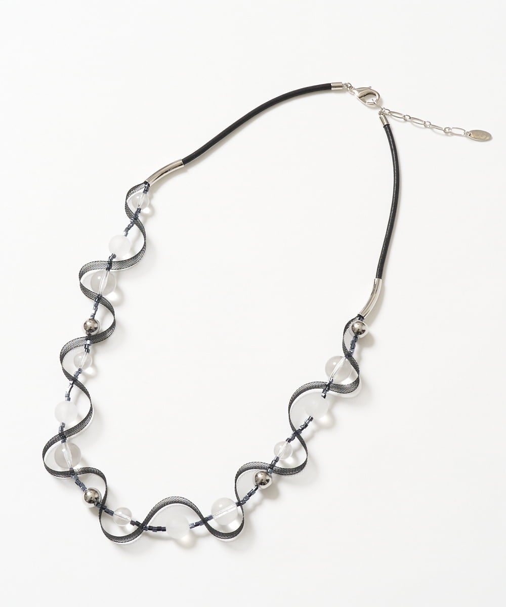 PG2GD20110 GEORGES RECH(ジョルジュ・レッシュ)  [日本製]シアーメッシュウェーブネックレス ブラック