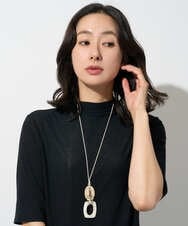 PG2GD21130 GEORGES RECH(ジョルジュ・レッシュ)  [日本製]モザイクシェルネックレス ホワイト