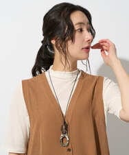 PG2GD21130 GEORGES RECH(ジョルジュ・レッシュ)  [日本製]モザイクシェルネックレス ブラック