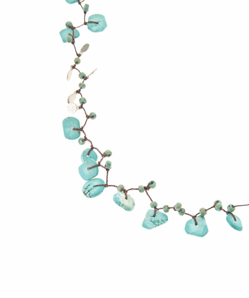 PG2GN02130 GEORGES RECH(ジョルジュ・レッシュ) ミックスビーズネックレス ブルー