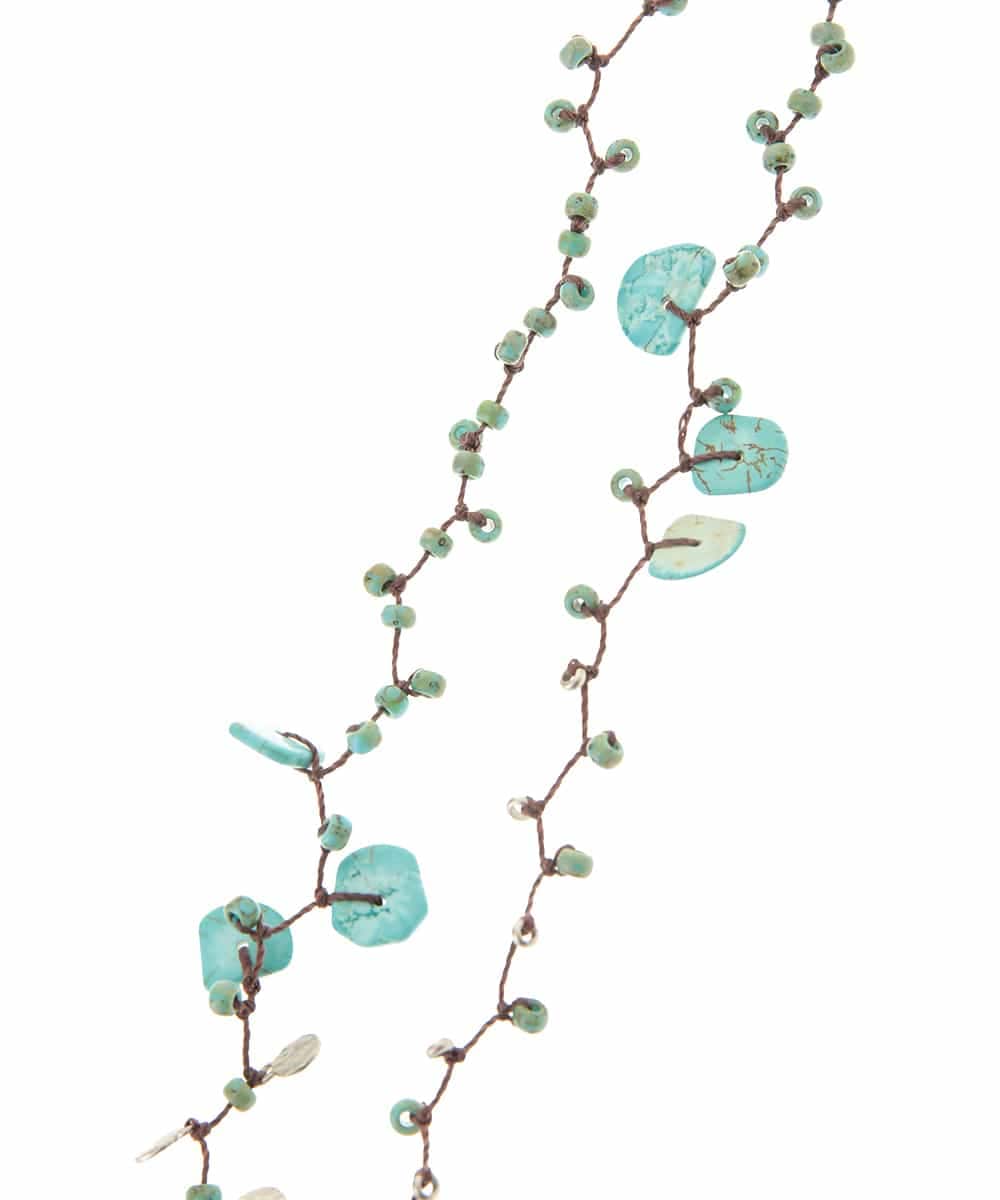 PG2GN02130 GEORGES RECH(ジョルジュ・レッシュ) ミックスビーズネックレス ブルー