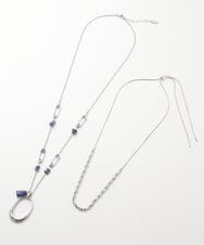 PG2GS04150 GEORGES RECH(ジョルジュ・レッシュ)  [日本製]3WAYカラフル天然石ネックレス オレンジ