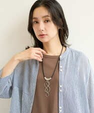 PG2JE01130 GEORGES RECH(ジョルジュ・レッシュ)  [日本製]オーバルメタルネックレス ブラック