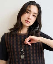 PG2JE02130 GEORGES RECH(ジョルジュ・レッシュ)  [日本製]モザイクシェルリバーシブルネックレス ブラック