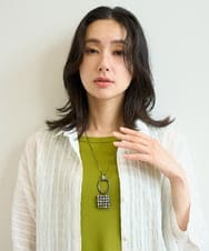 PG2JE02130 GEORGES RECH(ジョルジュ・レッシュ)  [日本製]モザイクシェルリバーシブルネックレス ブラック