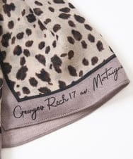 PG3AD14130 GEORGES RECH(ジョルジュ・レッシュ) レオパードウールストール ライトグレー系