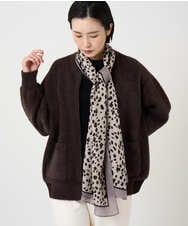 PG3AD14130 GEORGES RECH(ジョルジュ・レッシュ) レオパードウールストール ライトグレー系