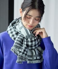 PG3AG17110 GEORGES RECH(ジョルジュ・レッシュ) ハウンドトゥースリバーシブルストール ブラック系
