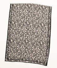 PG3AG19190 GEORGES RECH(ジョルジュ・レッシュ) ロゴプリントシアーウールストール ブラック