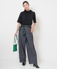 PG3AV07110 GEORGES RECH(ジョルジュ・レッシュ) GRモノグラムプリント大判シルクスカーフ ブラック