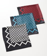 PG3AV08058 GEORGES RECH(ジョルジュ・レッシュ) 幾何学プリントスカーフ ブルー