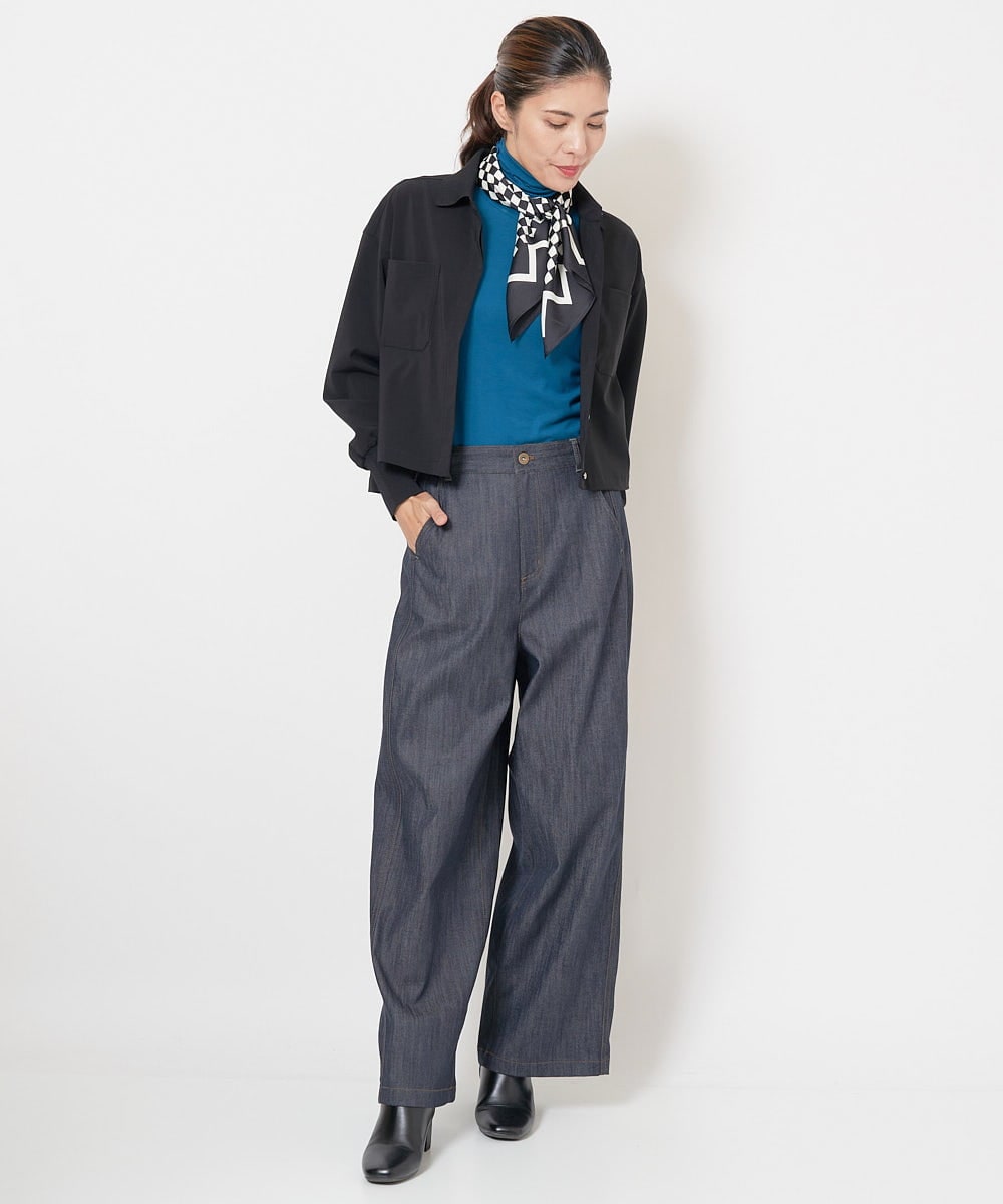 PG3AV08058 GEORGES RECH(ジョルジュ・レッシュ) 幾何学プリントスカーフ ブルー