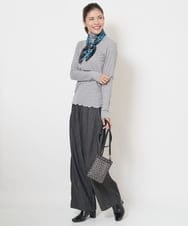 PG3AV08058 GEORGES RECH(ジョルジュ・レッシュ) 幾何学プリントスカーフ ブルー