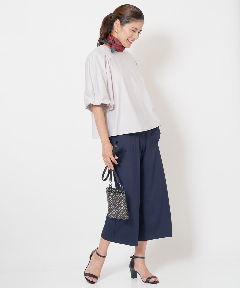 PG3AV08058 GEORGES RECH(ジョルジュ・レッシュ) 幾何学プリントスカーフ ブルー