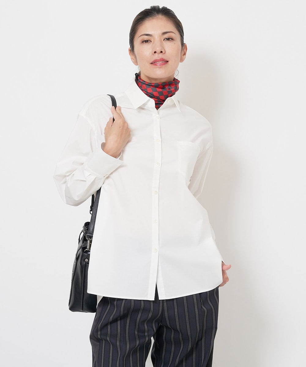 PG3AV08058 GEORGES RECH(ジョルジュ・レッシュ) 幾何学プリントスカーフ ブルー