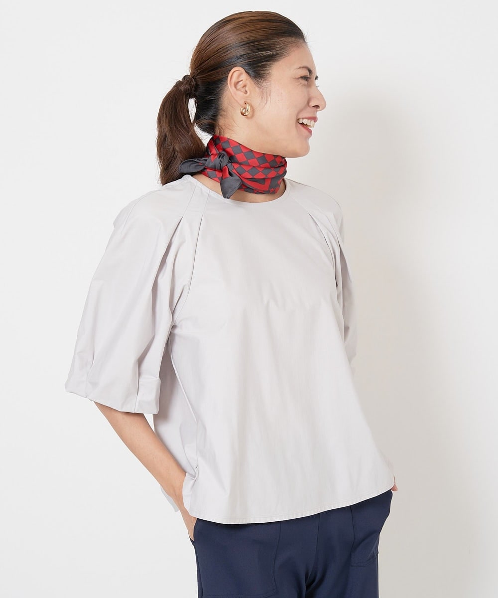 PG3AV08058 GEORGES RECH(ジョルジュ・レッシュ) 幾何学プリントスカーフ ブルー