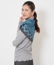 PG3AV08058 GEORGES RECH(ジョルジュ・レッシュ) 幾何学プリントスカーフ ブルー