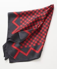 PG3AV08058 GEORGES RECH(ジョルジュ・レッシュ) 幾何学プリントスカーフ ブルー