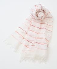 PG3EE09150 GEORGES RECH(ジョルジュ・レッシュ) スパンコールヤーンボーダーストール グリーン